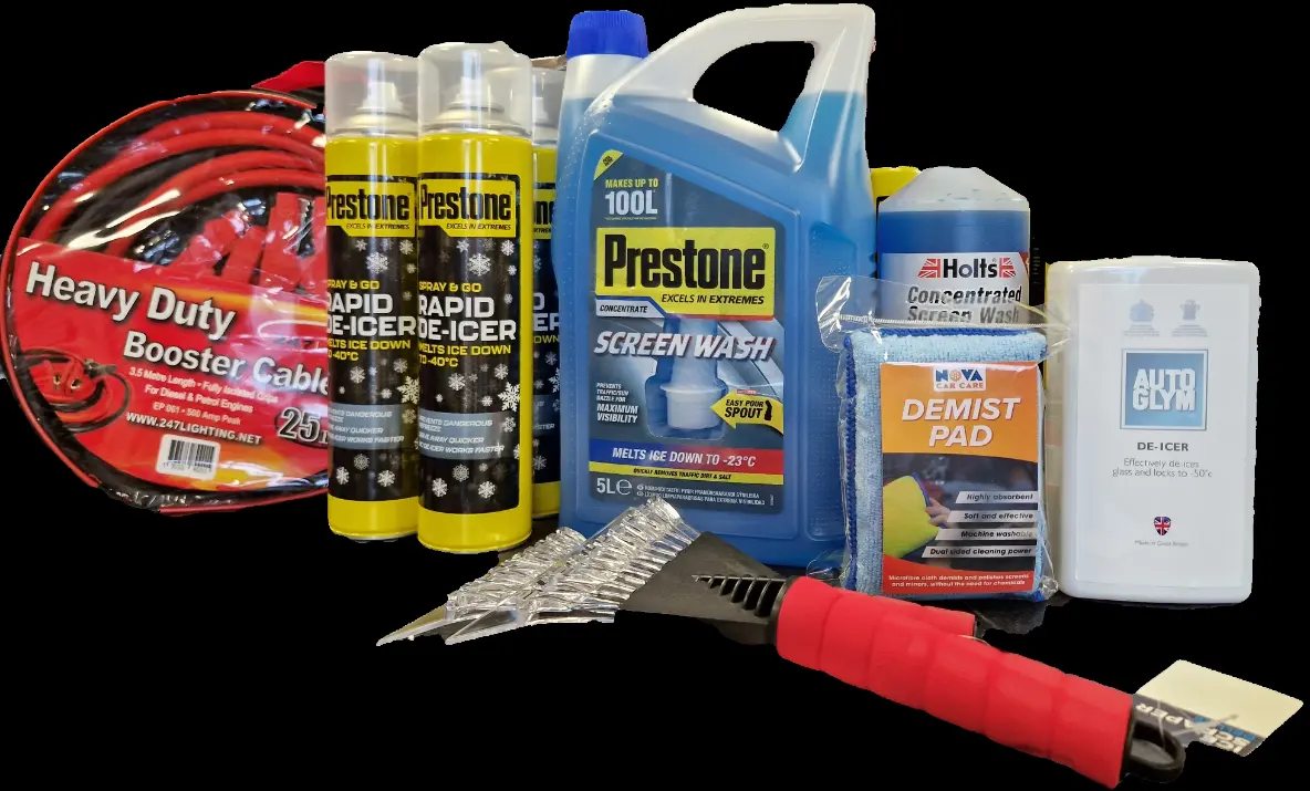 image of cleaning products and accessories for cars